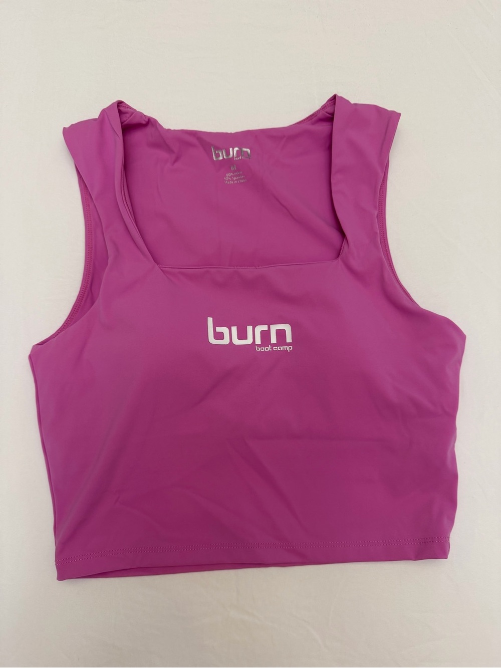 Pink Sports Crop Tank Top
